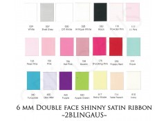 1/4 inch (6mm) Double Sided Satin Ribbon - 5m length